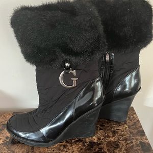 Guess Wedge Boots.  Size 10.